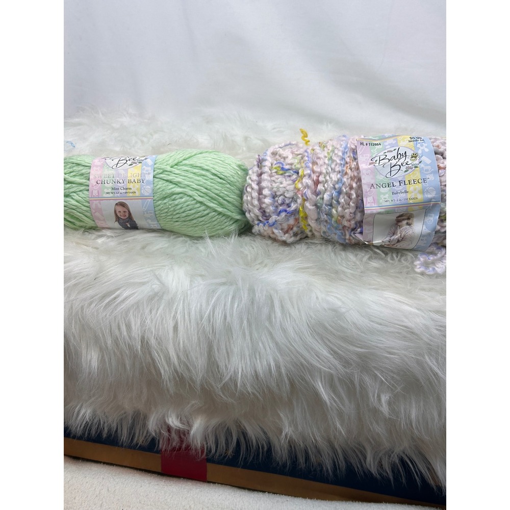 Baby Bee Yarn Bundle Sweet Delight Chunky Mint Charm & Angel Fleece Babybelle